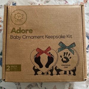 New 2 Pack Baby Ornament Keepsake Kit